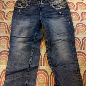 Vigoss Blue Boyfriend Jeans with Distressed Look